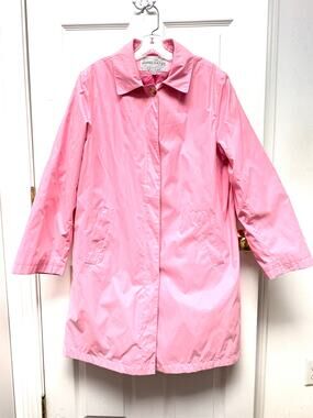 Forecaster Sport Raincoat Pink Trench coat Women’s 14 Lightweight Button Coat